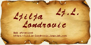 Ljilja Londrović vizit kartica